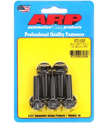 Amazon.com: ARP M8 x 1.25 x 16mm 12pt Black Oxide Bolts (Set of 5